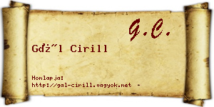 Gál Cirill névjegykártya
